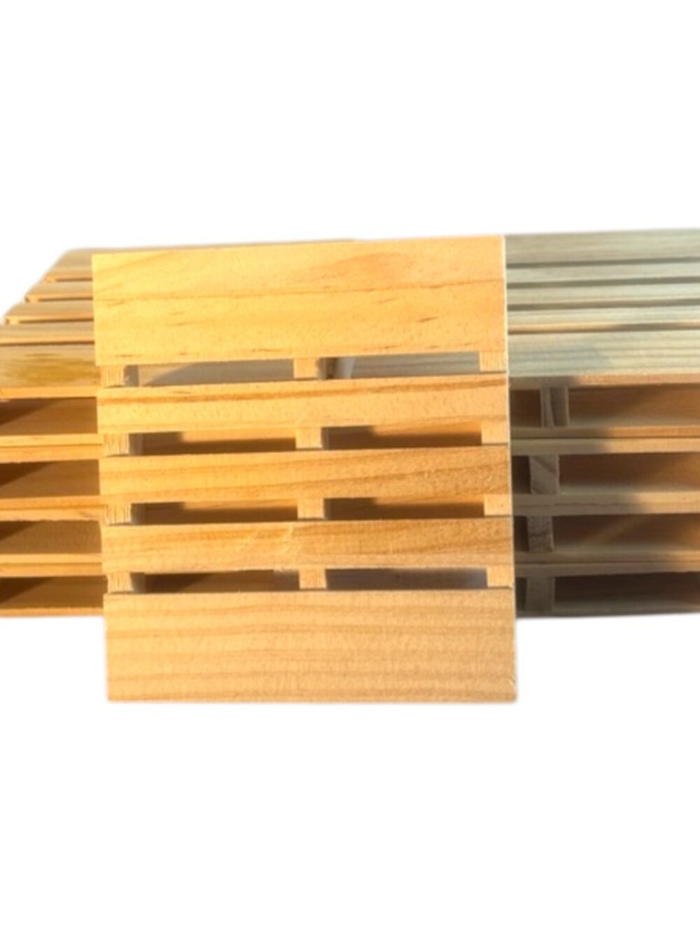 NWT- 9pc. Mini Wooden Pallet Coaster Home Decor Set/Craft Supply Lot DIY Coaster